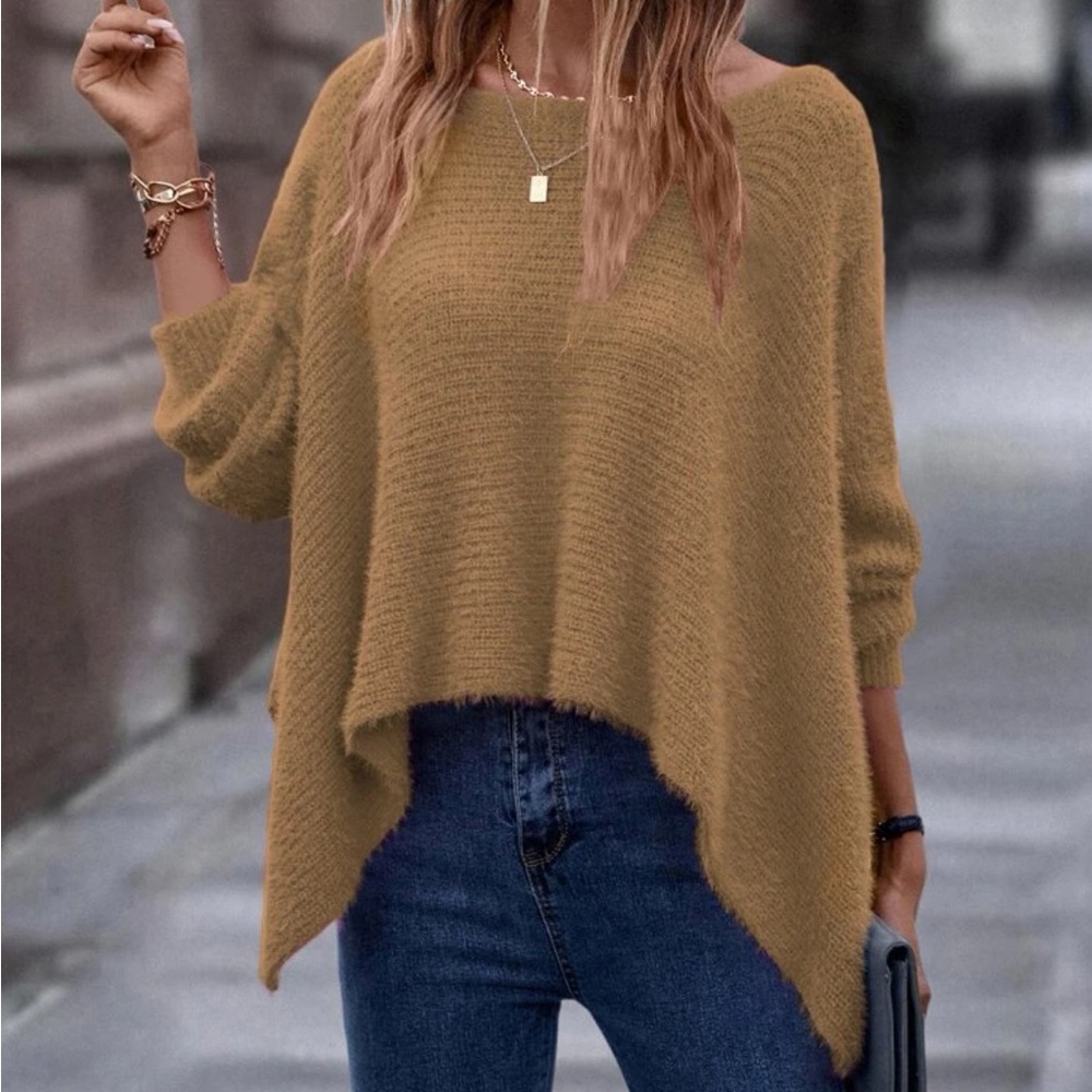 Luxe batwing sleeve loose fit sweater top - Picture 4 of 6